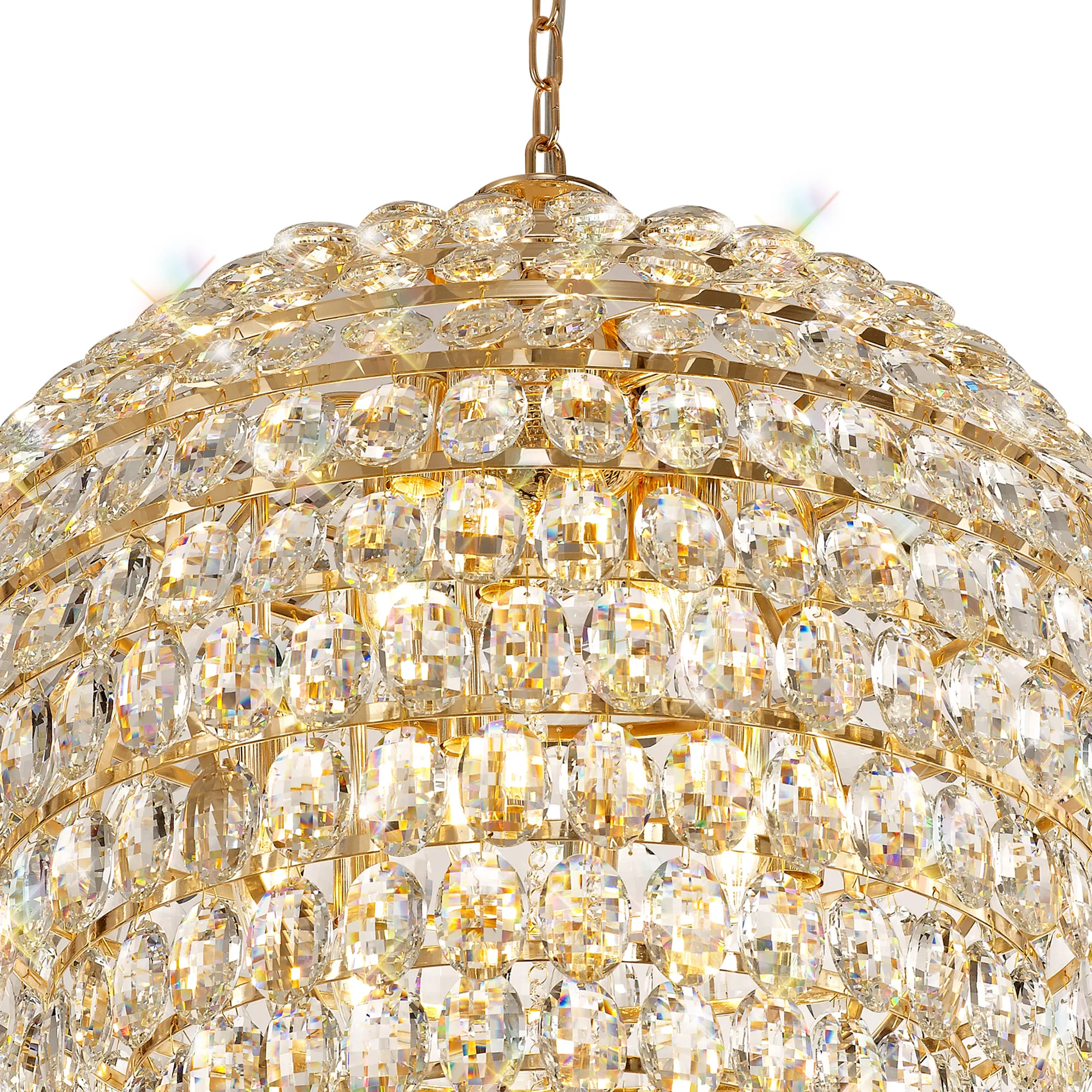 Coniston Pendant 12 Light (29.2kg) French Gold IL32810  Diyas Coniston French Gold